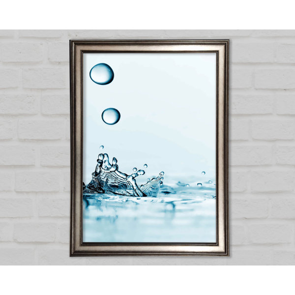 Perspections Blauer Wassertropfen Splash Gerahmter Druck Wayfair De